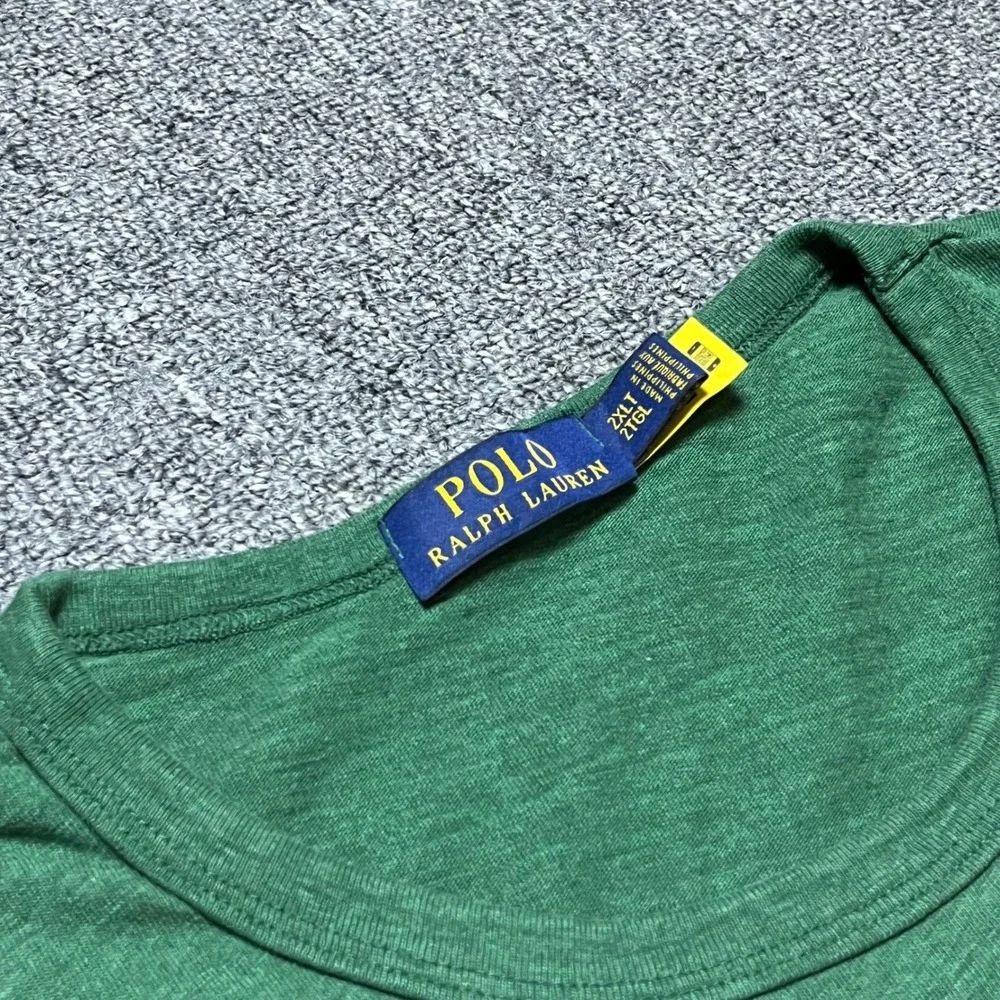 Polo Ralph Lauren Long Sleeve T-Shirt 2XLT Green Graphic 67 Big & Tall Cotton